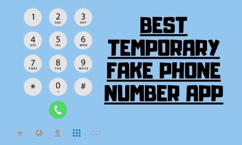 temporary fake phone number app