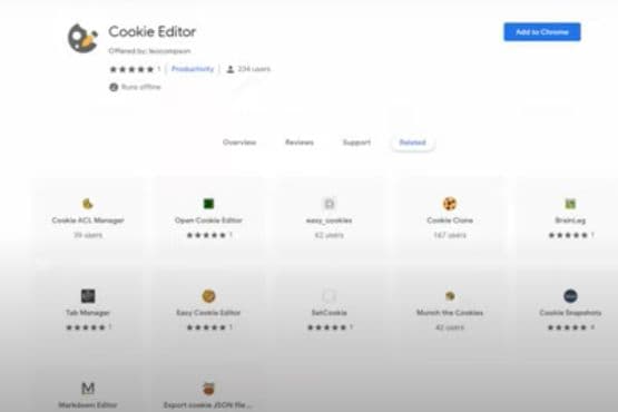 management of cookies